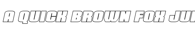 Preview of Elephant Gun Outline Italic Regular font