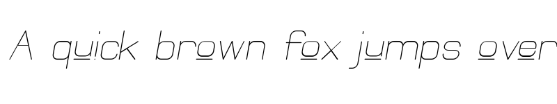 Preview of Elgethy Upper Oblique Regular font