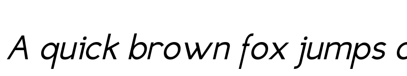 Preview of Eligible Sans Italic font