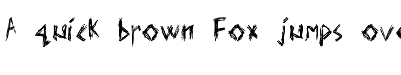 Preview of Elmar's scratch type Regular font