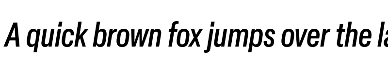 Preview of Elza Condensed Medium Oblique font