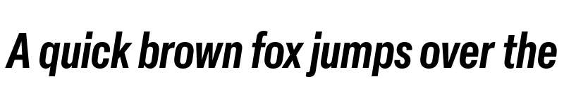 Preview of Elza Condensed Semibold Oblique font