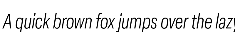 Preview of Elza Trial Condensed Light Oblique font