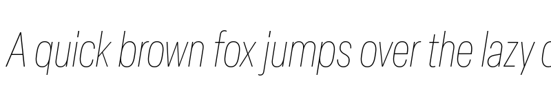 Preview of Elza Trial Condensed Thin Oblique font