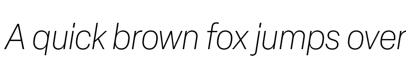 Preview of Elza Trial Extralight Oblique font