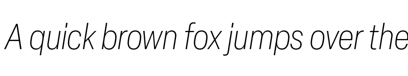 Preview of Elza Trial Narrow Extralight Oblique font