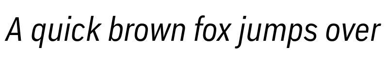 Preview of Embarcadero MVB Pro Condensed Italic font