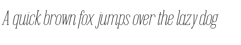 Preview of Emberly Thin Italic font