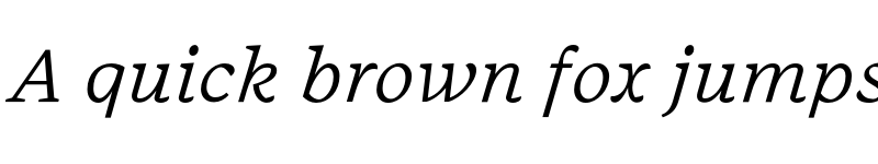 Preview of Embury Text Light Italic font