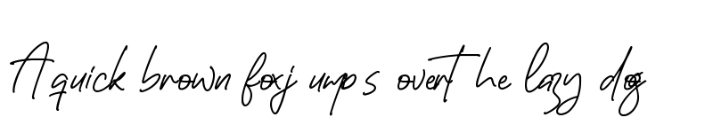 Preview of Emitanela Regular font