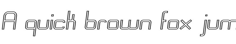 Preview of Engadi Regular Outline Oblique font