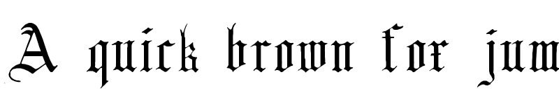 Preview of English Gothic, 17th c. Regular font