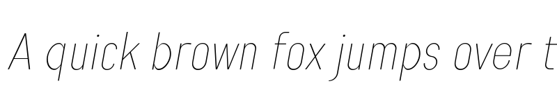 Preview of Engula Thin Italic font