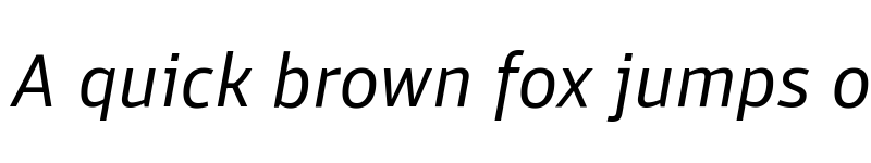 Preview of Enra Sans Variable Italic font