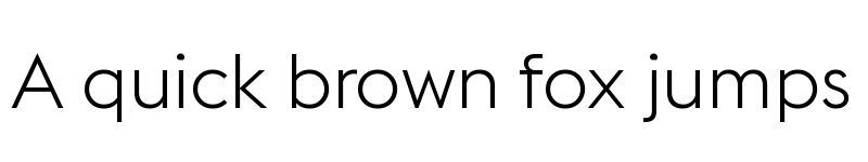 Preview of Euclid Flex Thin font