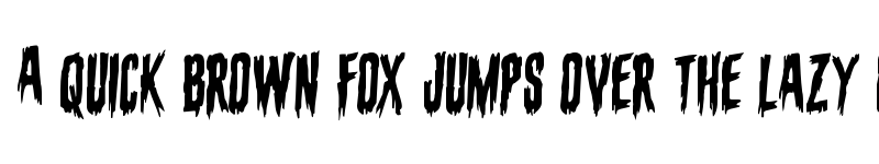 Preview of Eva Fangoria Staggered Rotalic Italic font