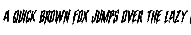 Preview of Eva Fangoria Warped Italic Italic font