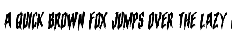 Preview of Eva Fangoria Warped Rotalic Italic font