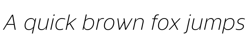 Preview of Evander ExtraLight Italic font