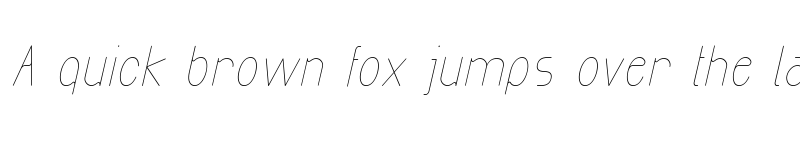 Preview of Exacta Light-Italic font