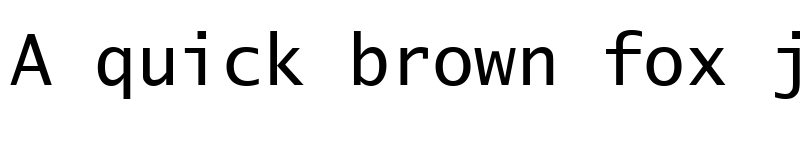 Preview of Excalibur Monospace Regular font