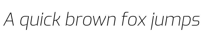 Preview of Exo ExtraLight Italic font