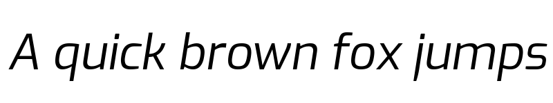 Preview of Exo Italic font