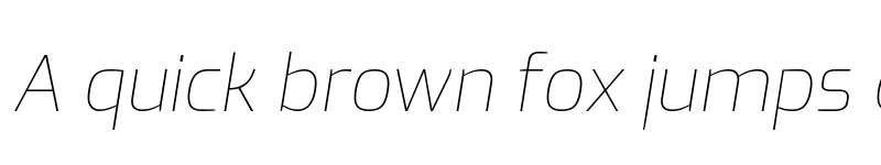 Preview of Exo Thin Italic font