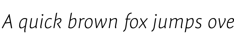 Preview of Expo Sans Pro ExtraLight Italic font