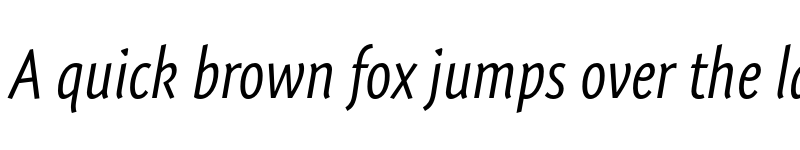 Preview of Expo Sans Pro Light Condensed Italic font