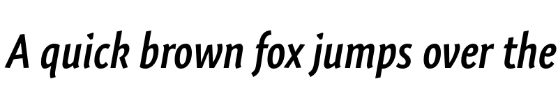 Preview of Expo Sans Pro Semibold Condensed Italic font