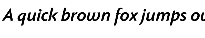 Preview of Faber Sans Pro reduced 76 Halbfett Kursiv font