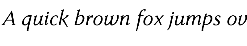 Preview of Faber Serif Reduced 56 Kursiv font