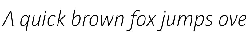 Preview of Facit Extralight Italic font