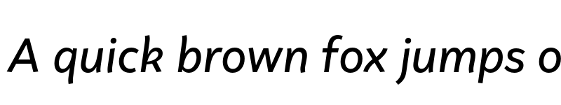 Preview of Faible Test Medium Italic font