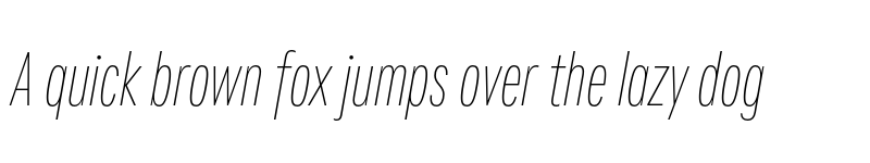 Preview of Fairweather Thin Italic font