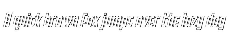 Preview of Falzon Outline Italic Regular font