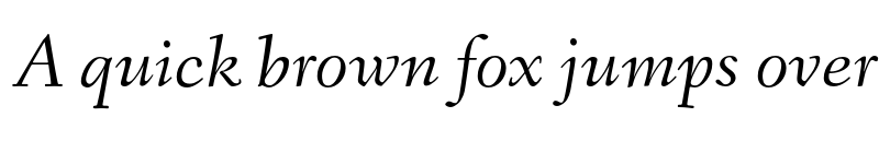 Preview of Fanwood Italic font