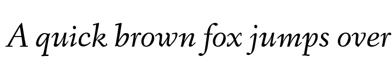 Preview of Fanwood Text Italic font