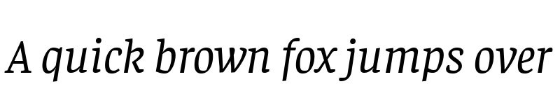 Preview of Faustina Italic font