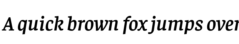 Preview of Faustina SemiBold Italic font