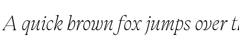 Preview of Fautive Trial Thin Italic font