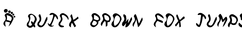 Preview of Feetish Regular font