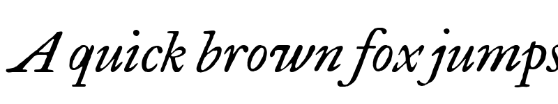 Preview of FELL Great Primer Italic font