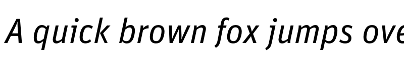 Preview of FF Unit Pro Italic font