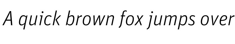 Preview of FF Unit Pro Light Italic font