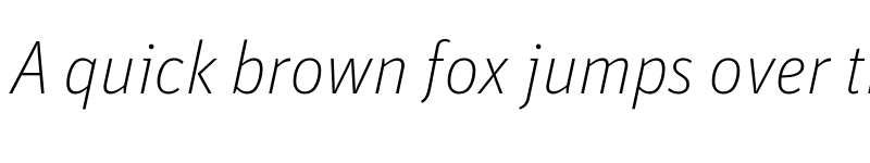 Preview of FF Unit Pro Thin Italic font