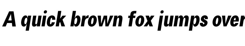 Preview of FH Oscar Condensed Test Black Italic font