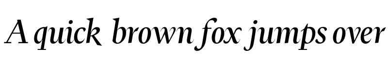 Preview of FH Ronaldson Text Test Medium Italic font