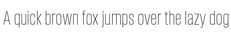 Preview of Field Gothic No.30 XLight XCond font